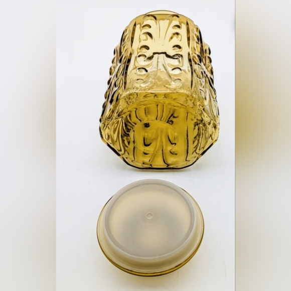 Vintage LE Smith Amber Glass Apothecary Canister Jar - Picture 4 of 6